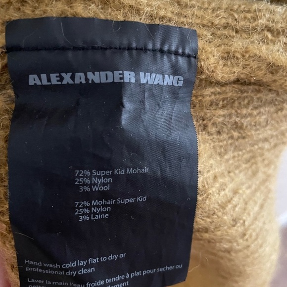 Alexander Wang Oversized Mohair Sweater, Mustard Yellow, XS - Picture 6 of 6